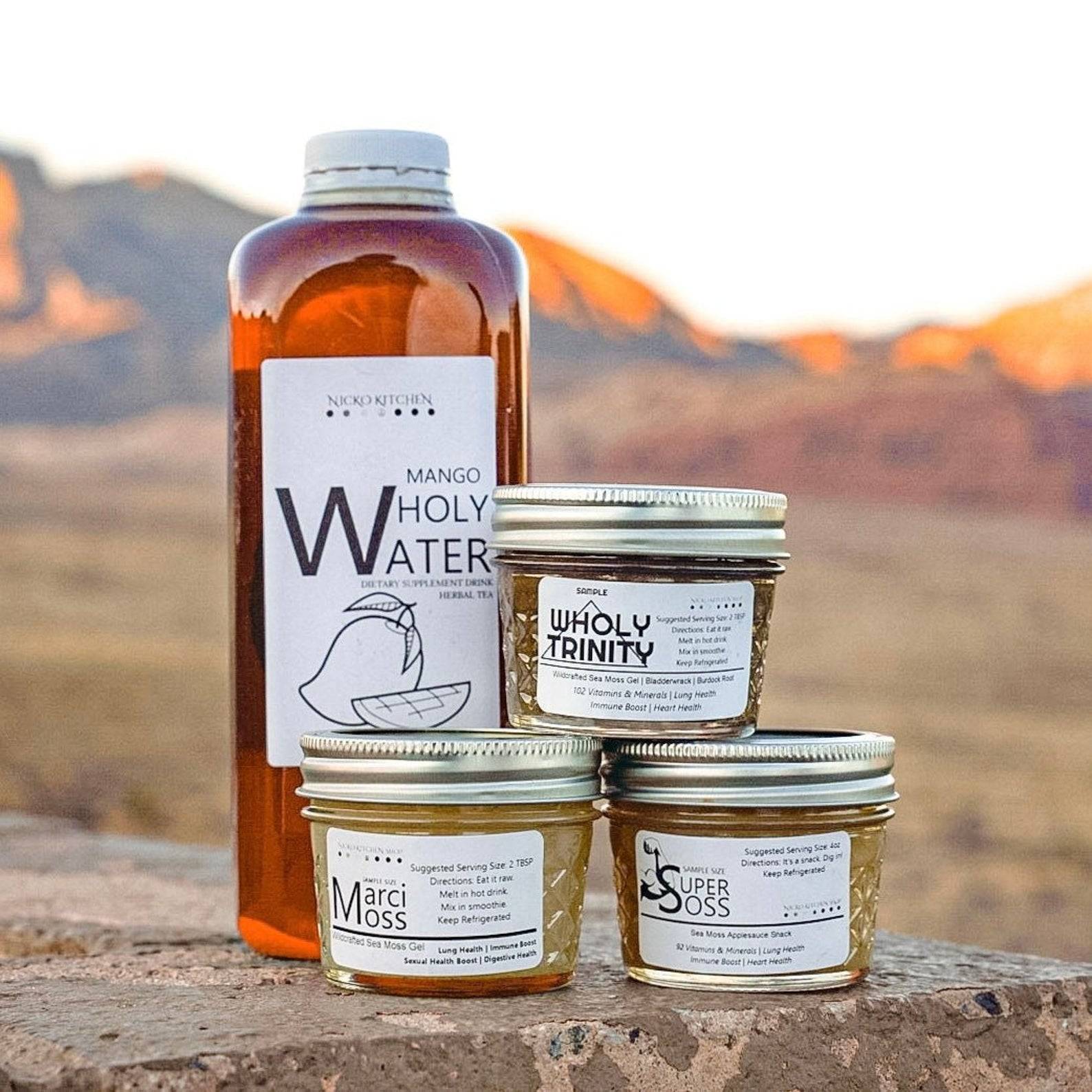 Sea Moss Gel Starter Kit with WholyWater Soursop Detox Tea | Bundle