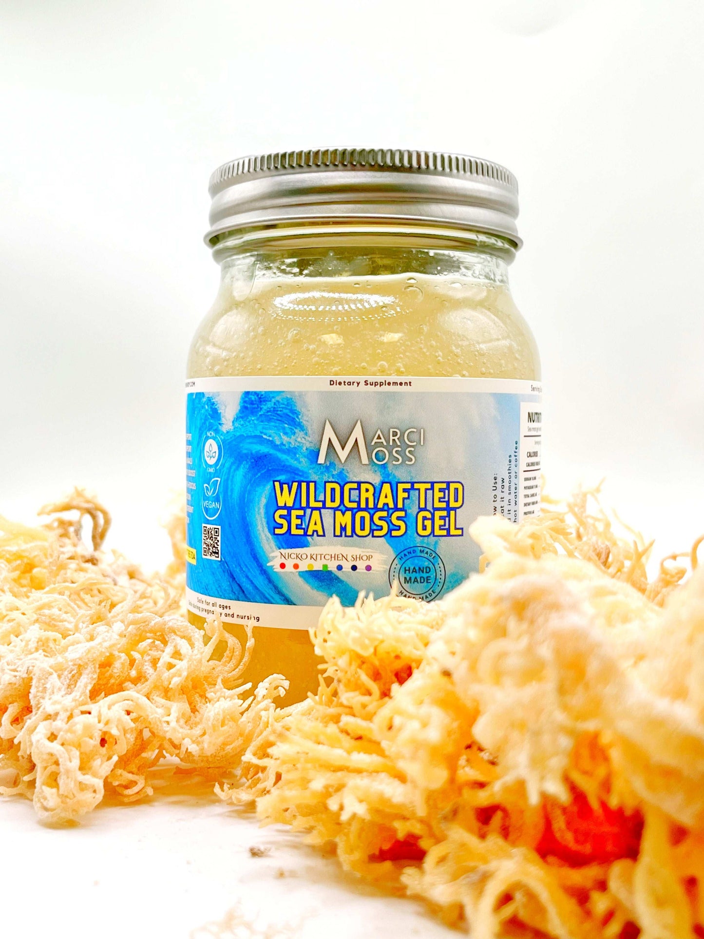 Wildcrafted Sea Moss Gel | MarciMoss | 16oz Jar