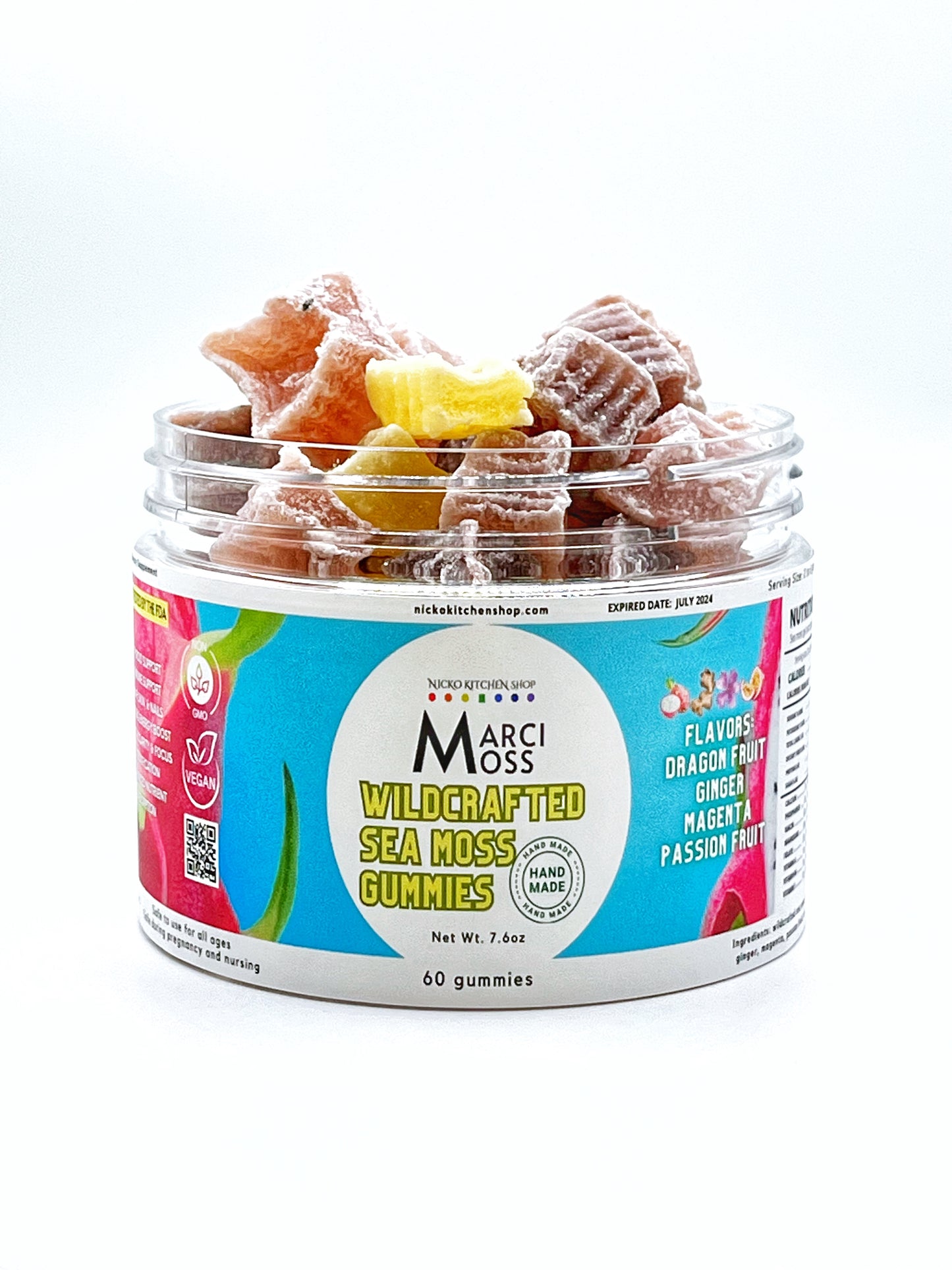 Wildcrafted Sea Moss Gummies | Original Mix | Dragon Fruit