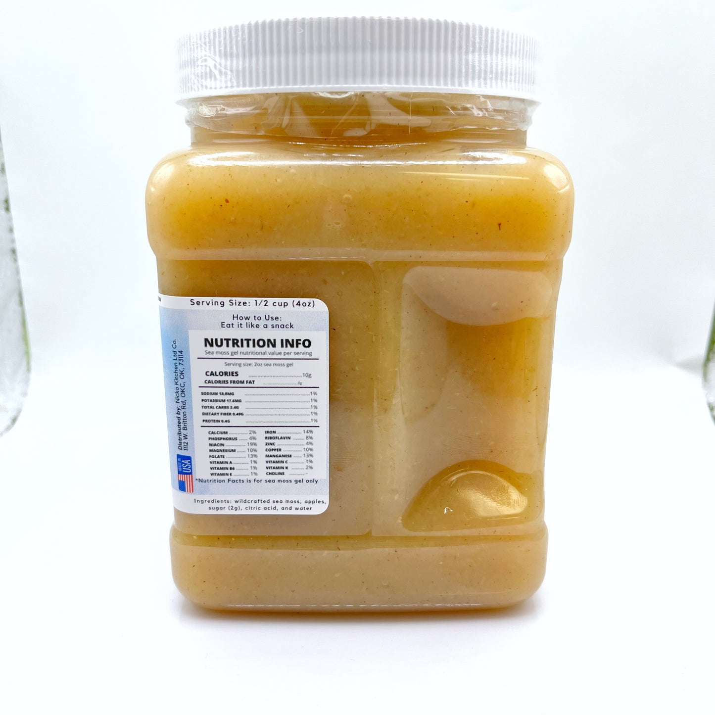 SuperSoss Sea Moss Gel Applesauce Snack | 32 oz Jar