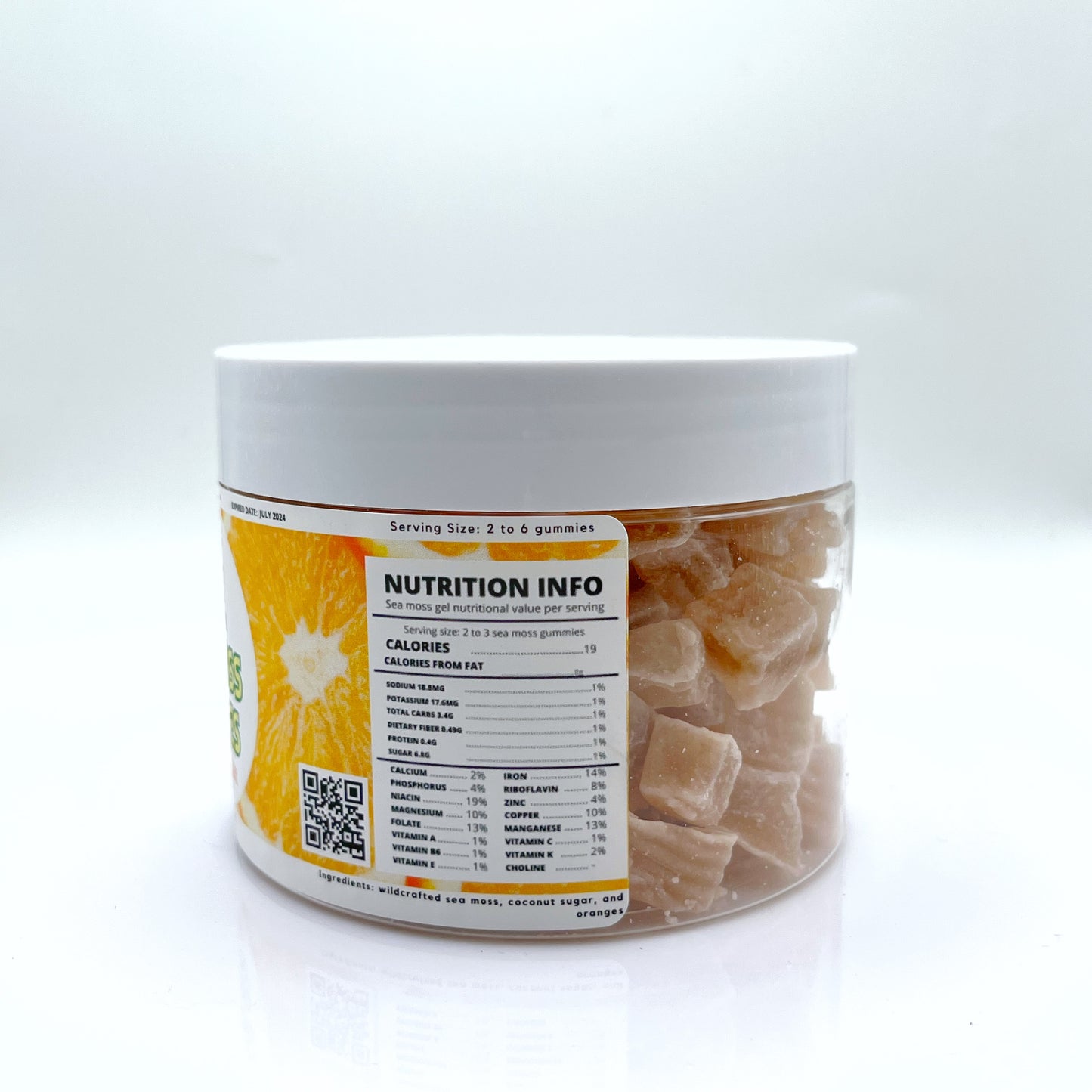 Vitamin C Sea Moss Gummies | Gelatin Free | Orange Flavor