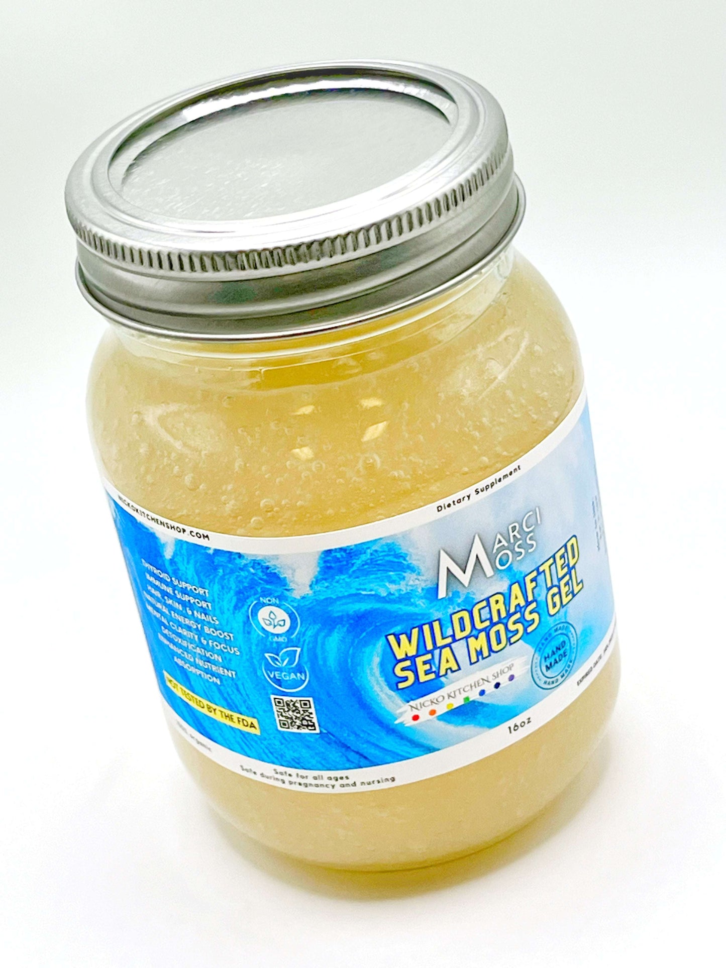 Wildcrafted Sea Moss Gel | MarciMoss | 16oz Jar