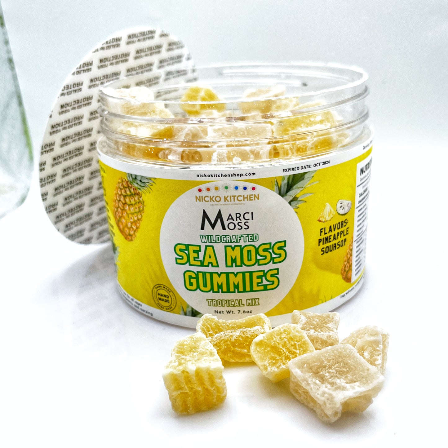Wildcrafted Sea Moss Gummy Vitamins | Soursop and Pineapple | Tropical Mix