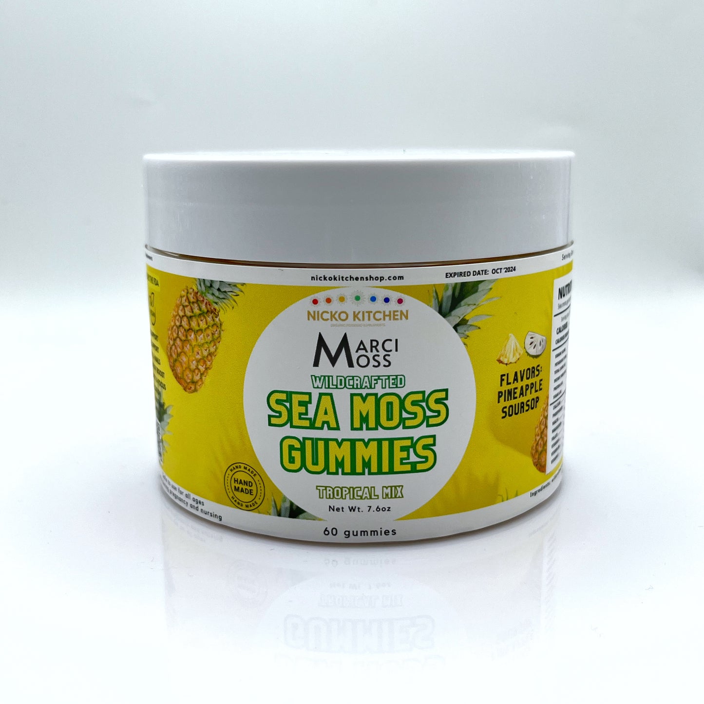 Wildcrafted Sea Moss Gummy Vitamins | Soursop and Pineapple | Tropical Mix