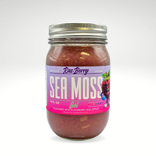 RazBerry Elderberry Sea Moss Gel 16oz | Immune Blend