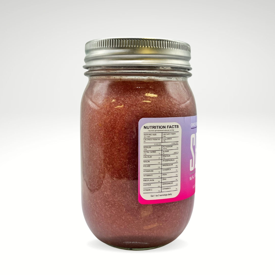 RazBerry Elderberry Sea Moss Gel 16oz | Immune Blend