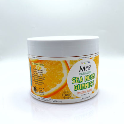 Vitamin C Sea Moss Gummies | Gelatin Free | Orange Flavor