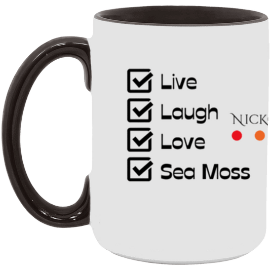Live Laugh Love Sea Moss 15oz. Coffee Mug