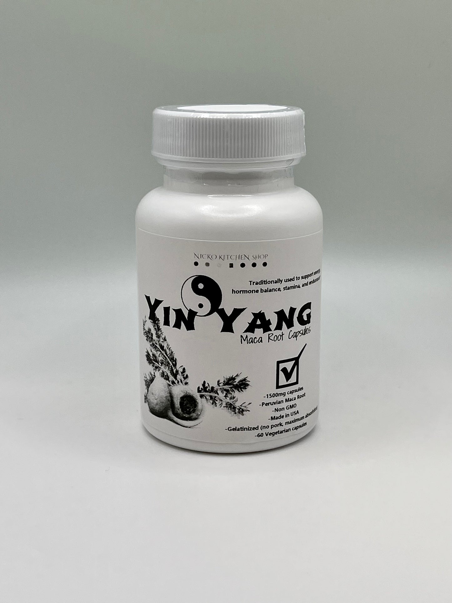 Maca Root Capsules | Yin Yang | 1500mg 60 capsules