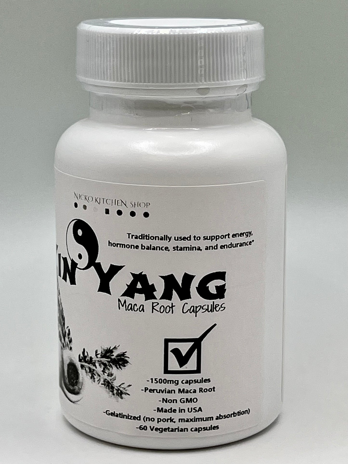 Maca Root Capsules | Yin Yang | 1500mg 60 capsules