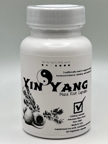 Maca Root Capsules | Yin Yang | 1500mg 60 capsules