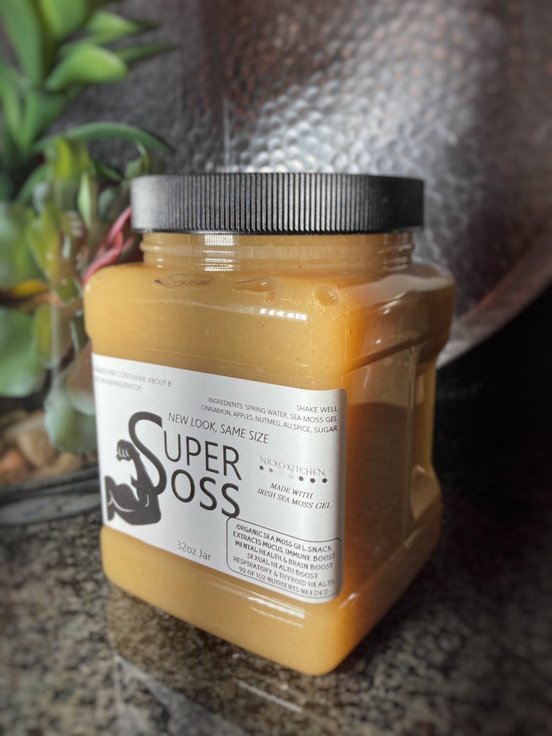 SuperSoss Sea Moss Gel Applesauce Snack | 32 oz Jar