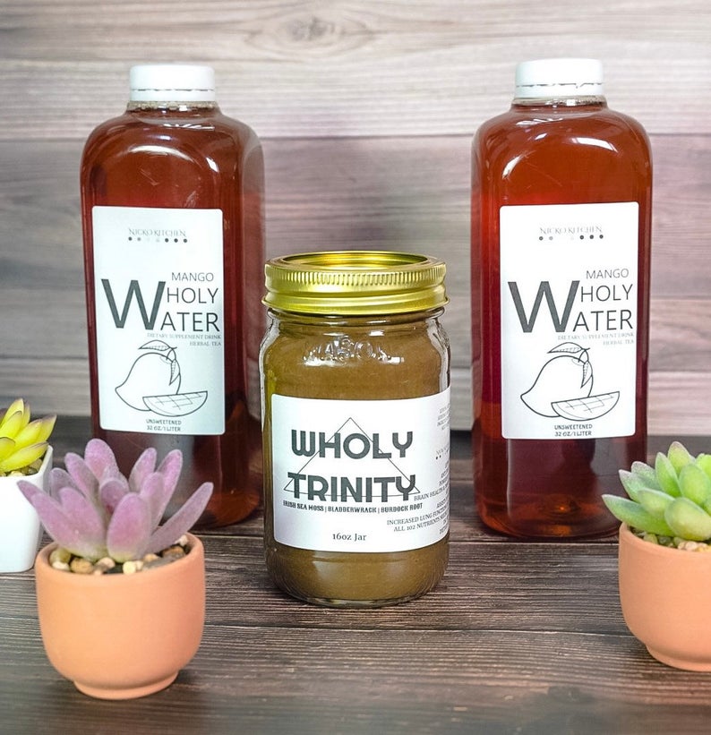 Wholy Sea Moss Bundle | Sea Moss Bladderwrack Burdock Root | Soursop Herbal Tea