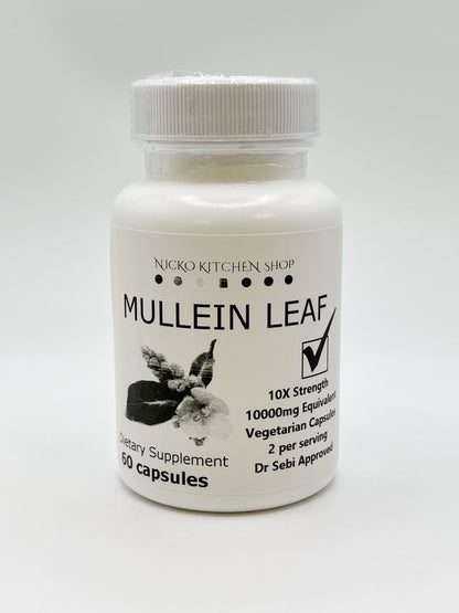 Mullein Leaf Capsules | High Potency | Dr Sebi Diet