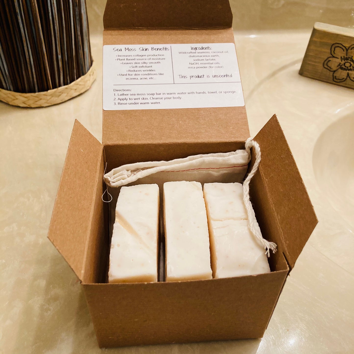 Sea Moss Bar Soap | Unscented For Sensitive Skin | Plain Jane