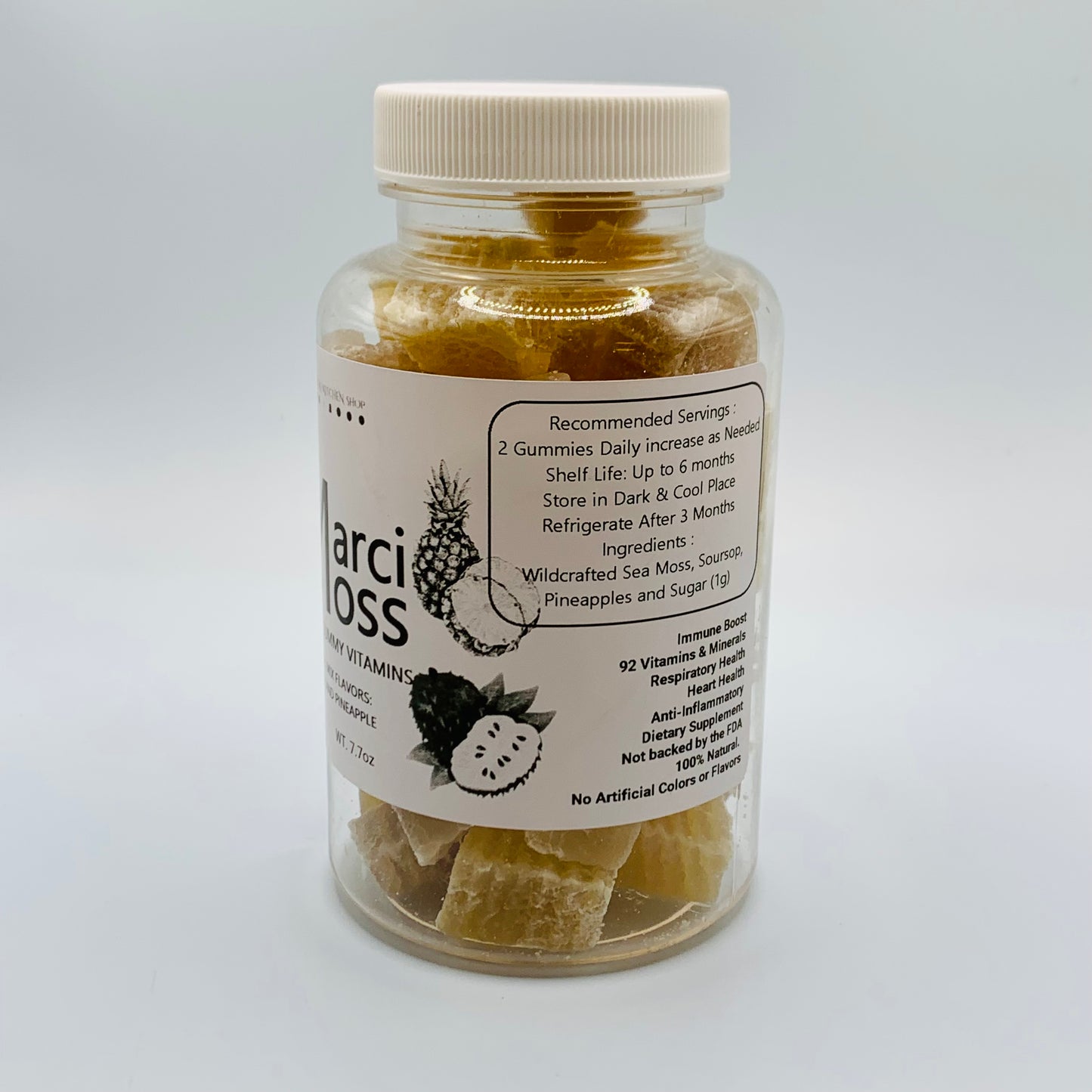 Wildcrafted Sea Moss Gummy Vitamins | Soursop and Pineapple | MarciMoss